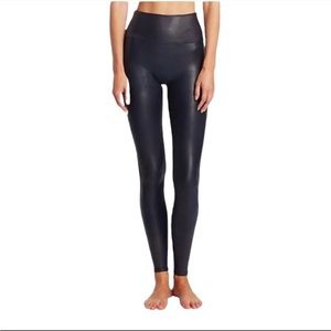 NWOT Spanx Faux Leather Leggings in Midnight Navy XS